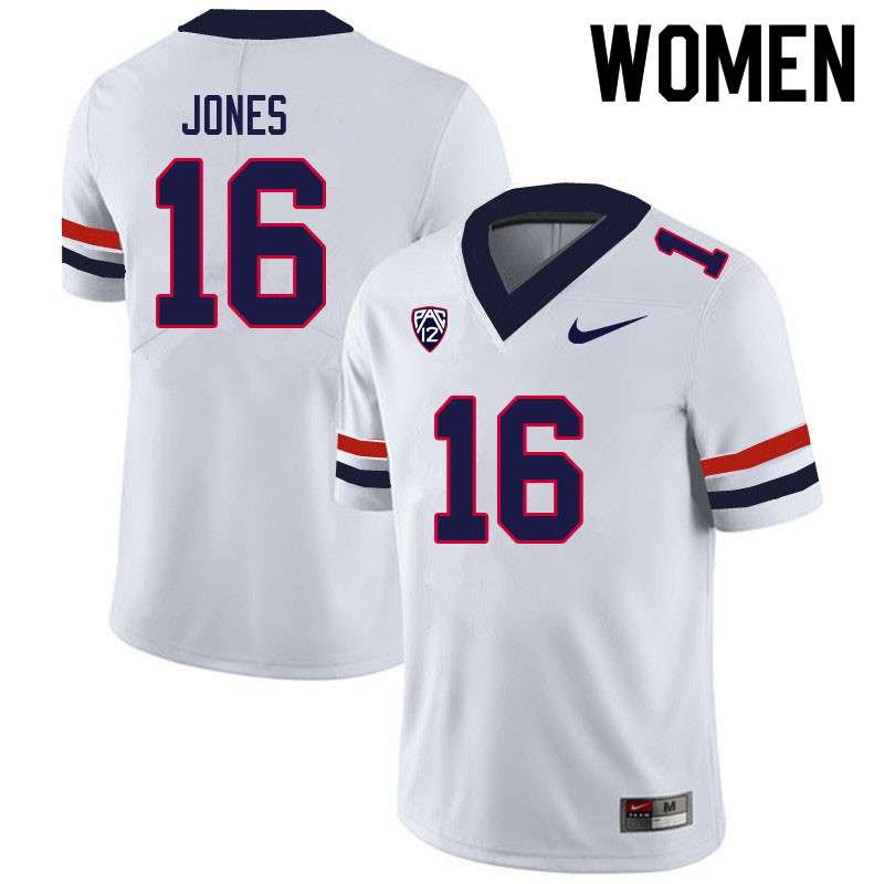 Women #16 AJ Jones Arizona Wildcats College Football Jerseys Sale-White